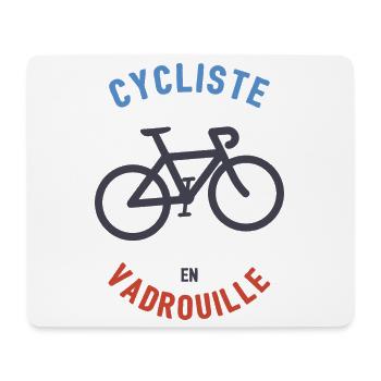 Cyclist in Mop - Mouse Pad (horizontal) - white - Front