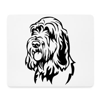 Tête de Spinone Italiano - Tapis de souris (format paysage) - blanc - Devant