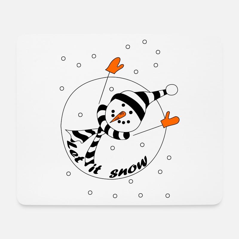 Let it snow - Mousepad (Querformat) - Weiß