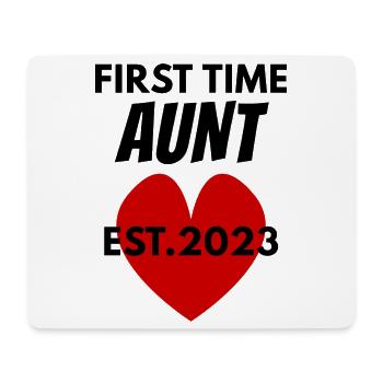 Tante zum ersten Mal - Tante 2023 - Mousepad (Querformat) - Weiß - Vorne