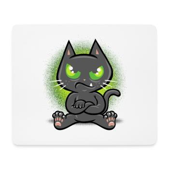 Chat têtu - Tapis de souris (format paysage) - blanc - Devant