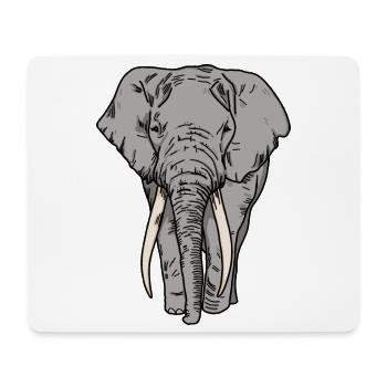 African elephant - Mouse Pad (horizontal) - white - Front