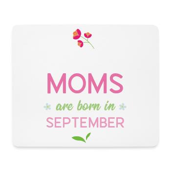 Les meilleures mamans naissent en septembre - Tapis de souris (format paysage) - blanc - Devant