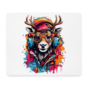 Coole Rentier - Mousepad (Querformat) - Weiß - Vorne
