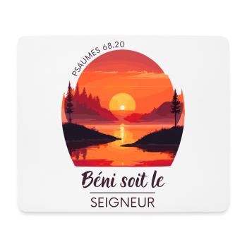Psalm 68:20 | Christliche Kleidung & Geschenke - Mousepad (Querformat) - Weiß - Vorne