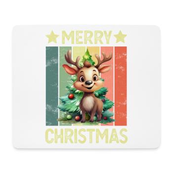 Merry Christmas Reindeer - Mouse Pad (horizontal) - white - Front