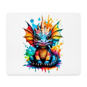 Dragon Colorful - Baby Dragon - Dragon Head - Mouse Pad (horizontal) - white - Front