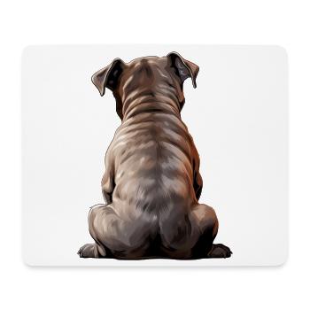 Staffordshire Bull Terrier - Tapis de souris (format paysage) - blanc - Devant