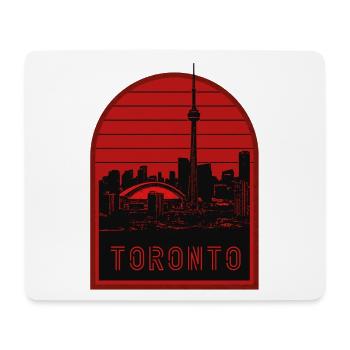 Toronto Skyline Rot Silhouette - Mousepad (Querformat) - Weiß - Vorne