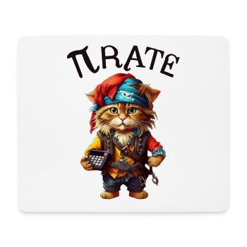 Chat pirate de Pi Day - Tapis de souris (format paysage) - blanc - Devant