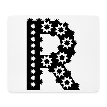 Letter R - Mouse Pad (horizontal) - white - Front