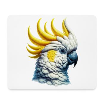Kakadu-Papagei - Mousepad (Querformat) - Weiß - Vorne