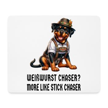 Rottweiler Weißwurst Design - Mousepad (Querformat) - Weiß - Vorne