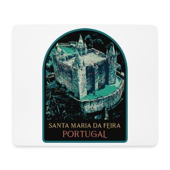 Mittelalterliche Burg Santa Maria da Feira - Mousepad (Querformat) - Weiß - Vorne