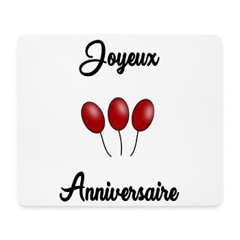HAPPY BIRTHDAY. HAPPY BIRTHDAY. ANNIVERSARY. - Mouse Pad (horizontal) - white - Front