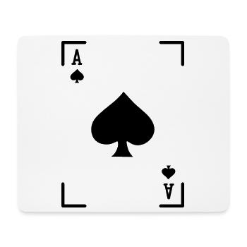 Jeu de cartes Casino Jeux de hasard Poker Loterie - Tapis de souris (format paysage) - blanc - Devant