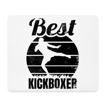 Funny Kickboxer - Mouse Pad (horizontal) - white - Front