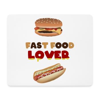 Fast-Food Liebhaber Motiv - Mousepad (Querformat) - Weiß - Vorne