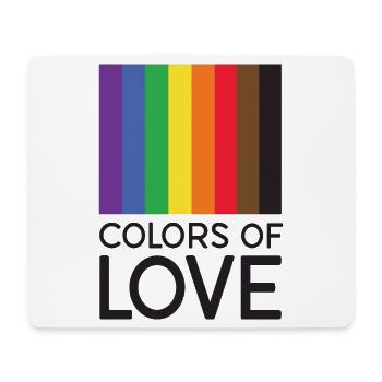 LGBT Pride Month - Colors of Love - Mouse Pad (horizontal) - white - Front