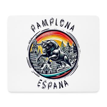 Pamplona Spain bull vacation - Mouse Pad (horizontal) - white - Front