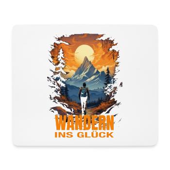 Wandern ins Glück - Mousepad (Querformat) - Weiß - Vorne