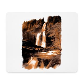 Natural waterfall in earth tones - Mouse Pad (horizontal) - white - Front