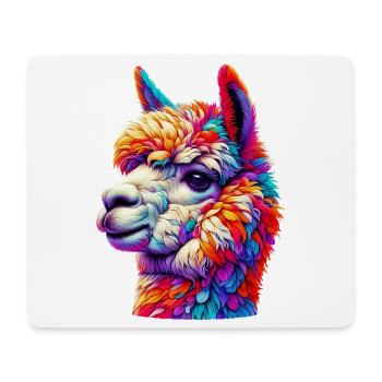 Alpaga - Tapis de souris (format paysage) - blanc - Devant