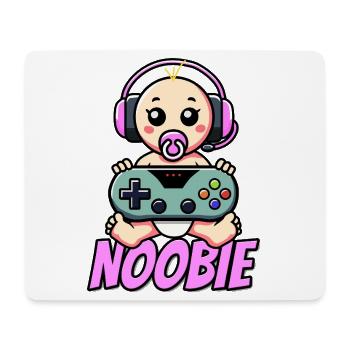 Bébé Noobie / Newbie Girl - Cadeau de naissance - Tapis de souris (format paysage) - blanc - Devant