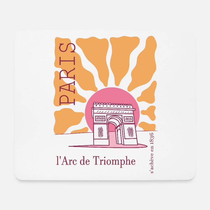 France arc de triomphe - Mouse Pad (horizontal) - white