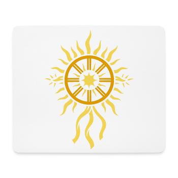 Sonnenrad Symbol - Mittsommer Feuerrad - Mousepad (Querformat) - Weiß - Vorne