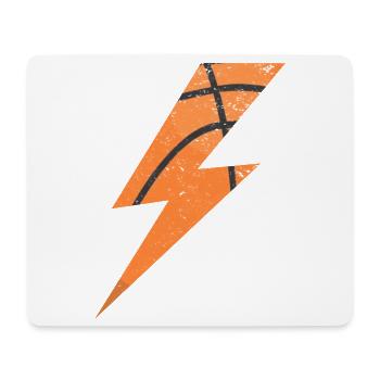 Blitz de basket-ball énergique - Tapis de souris (format paysage) - blanc - Devant