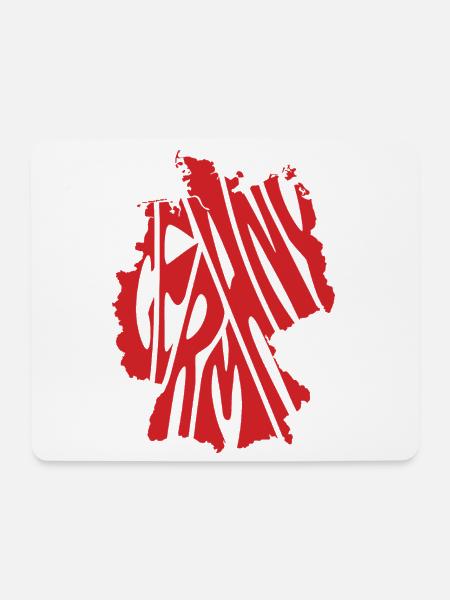 Retro Map of Germany - Mouse Pad (horizontal) - white