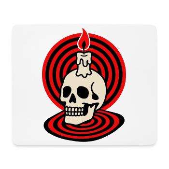 Hypno Skull - Mousepad (Querformat) - Weiß - Vorne