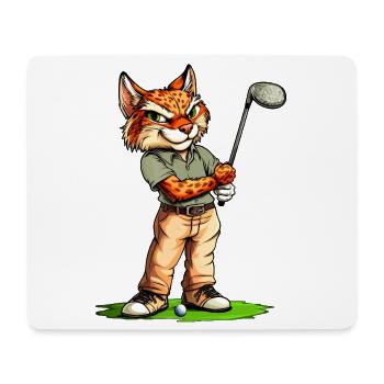 Lynx Golf / Golfeur Lynx - Tapis de souris (format paysage) - blanc - Devant