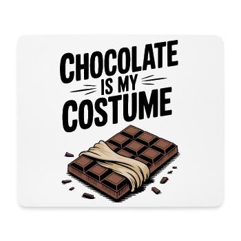 Le chocolat, c’est mon costume - Tapis de souris (format paysage) - blanc - Devant