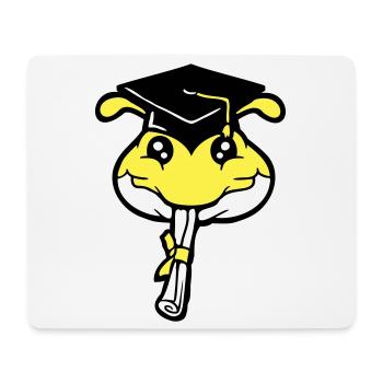 Raupe Schulabschluss Abitur bestanden College Wurm - Mousepad (Querformat) - Weiß - Vorne