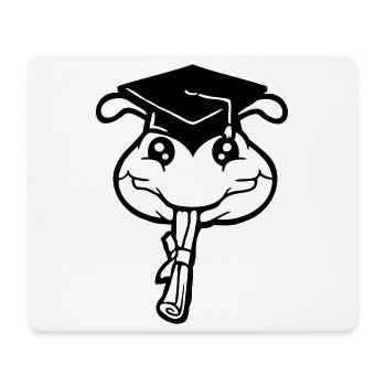 Raupe Schulabschluss Abitur bestanden College Wurm - Mousepad (Querformat) - Weiß - Vorne