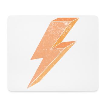 Lightning symbol in warm orange 3D - Mouse Pad (horizontal) - white - Front