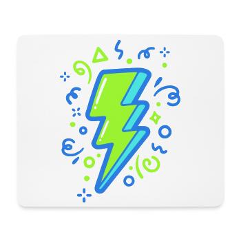 Energiestrahl mit Neonfarben - Mousepad (Querformat) - Weiß - Vorne