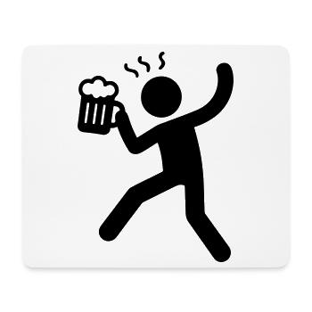 Saufen Symbol Bier - Mousepad (Querformat) - Weiß - Vorne