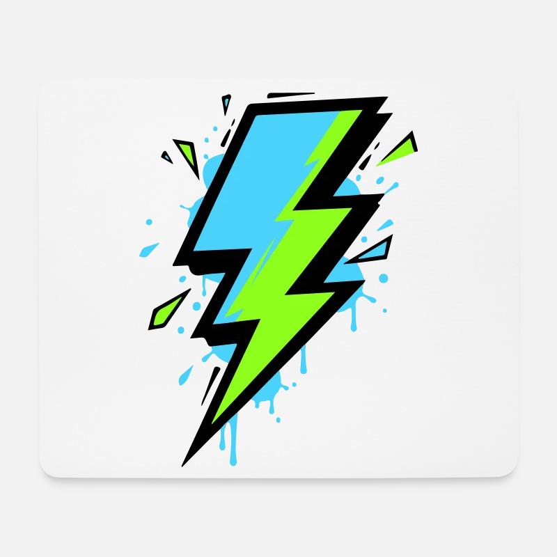 Strahl der modernen Elektrizität - Mousepad (Querformat) - Weiß