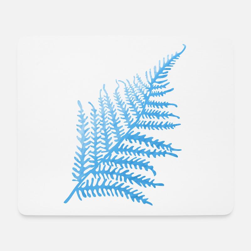 Blaues Farnkraut - Mousepad (Querformat) - Weiß