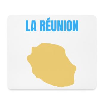 Reunion Island Golden Map T-shirt - Mouse Pad (horizontal) - white - Front
