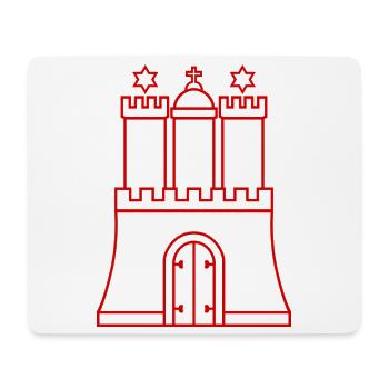 Armoiries de Hambourg : Ligue hanséatique, Tradition et Porte - Tapis de souris (format paysage) - blanc - Devant