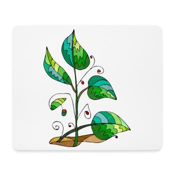 leaves - Mouse Pad (horizontal) - white - Front