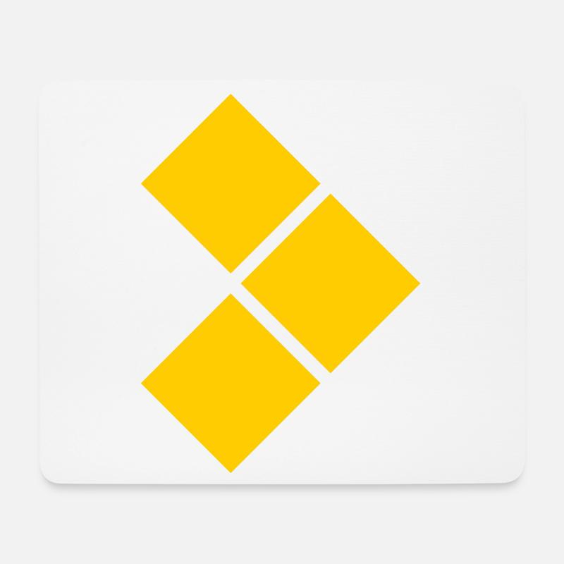 Geometric Yellow Diamond Grid - Mouse Pad (horizontal) - white