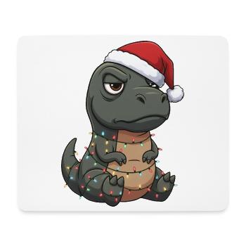Mürrischer Dino Weihnachtsmann Clumsy Santa Gesche - Tapis de souris (format paysage) - blanc - Devant
