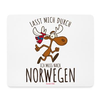 Let me through, I have to go to Norway - Mouse Pad (horizontal) - white - Front