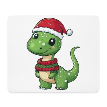 Dinosaurier brontosaurus Weihnachten Xmas - Mousepad (Querformat) - Weiß - Vorne