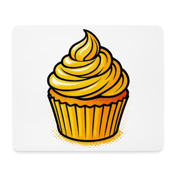 Goldener Cupcake  - Mousepad (Querformat) - Weiß - Vorne